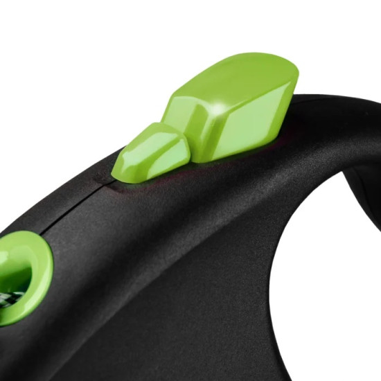 Lesa retractabila cu fir Flexi Color S Verde